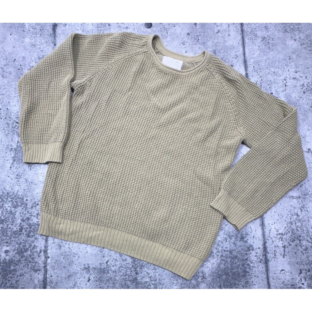 Ninth Hall Fundamentals Crewneck Knit‎ Sweater Mens Size Large Sand Tan